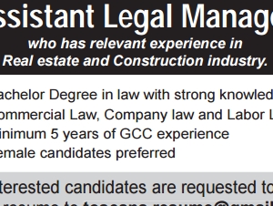 Assistant Legal Manager