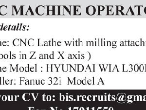 CNC MACHINE OPERATOR
