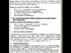 A Leading Engineering Consultancy Practice Invites Application for the Following Vacancies