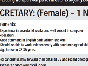SECRETARY: (Female)
