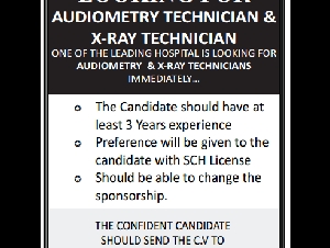 AUDIOMETRY TECHNICIAN & X-RAY TECHNICIAN