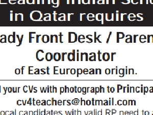 Lady Front Desk / Parent Coord inator